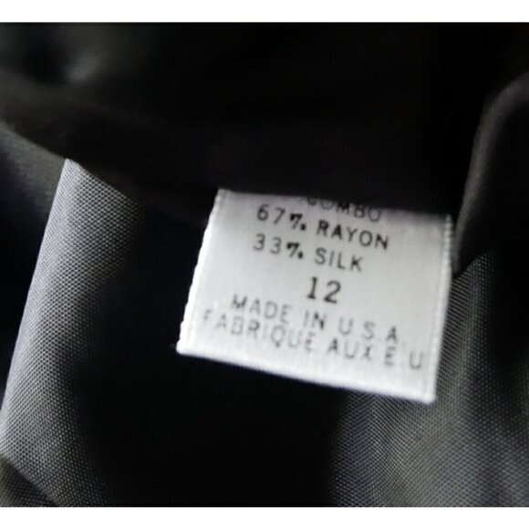 NWOT Tahari Fuzzy Velvet Black Mini Skirt 12 - Picture 3 of 3